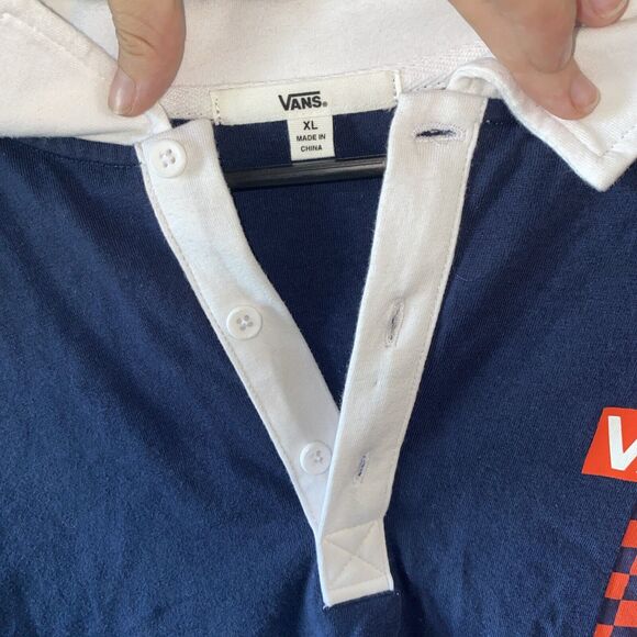 Vans NWT Pro Stitch Cropped Polo Long Sleeve Size XL - Picture 3 of 6